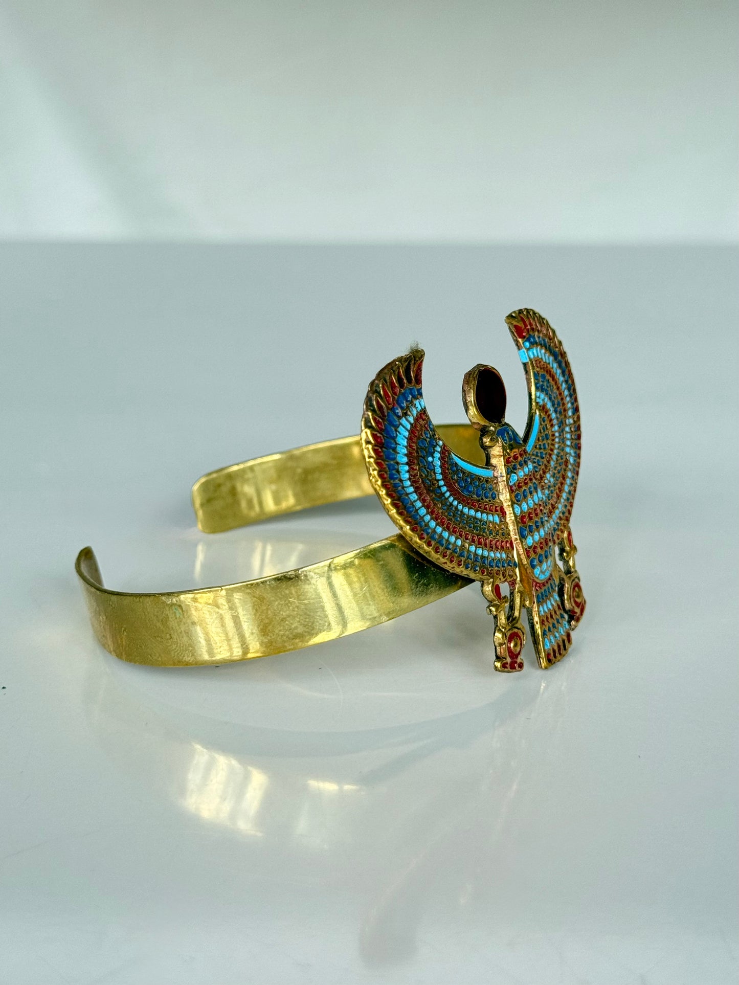 Horus Stone Cuff ( Brass )