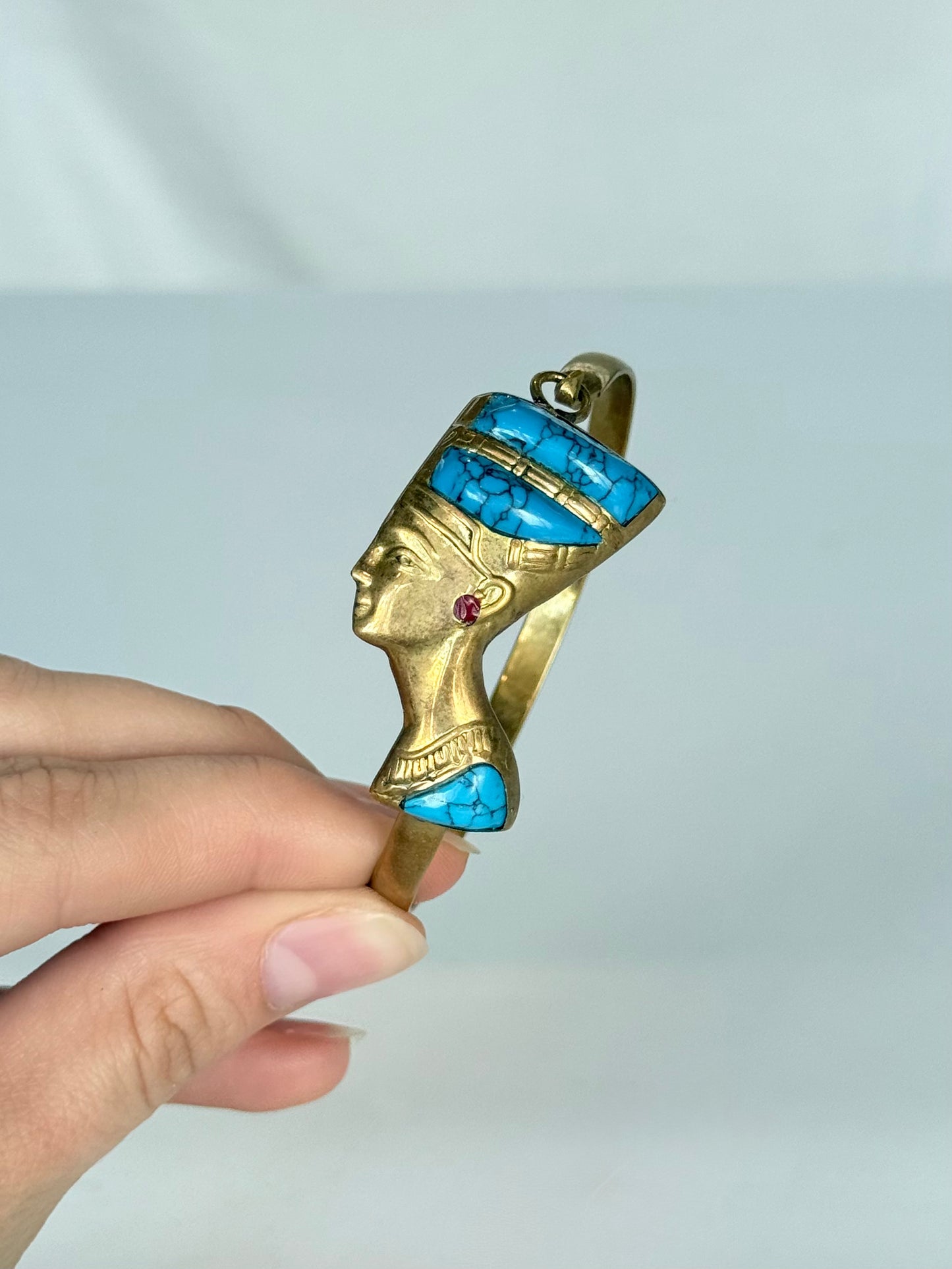 Nefertiti Stone Bracelet ( Brass )