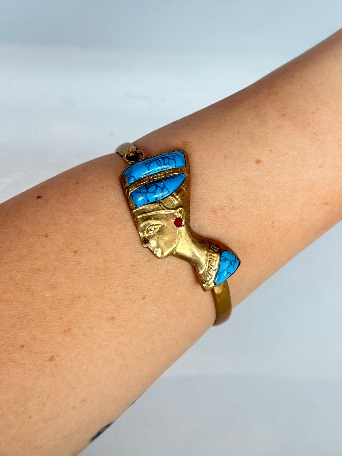Nefertiti Stone Bracelet ( Brass )