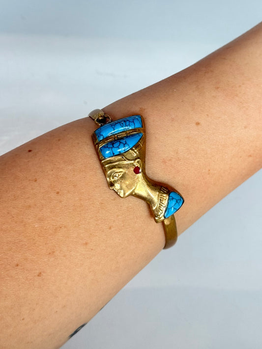 Nefertiti Stone Bracelet ( Brass )