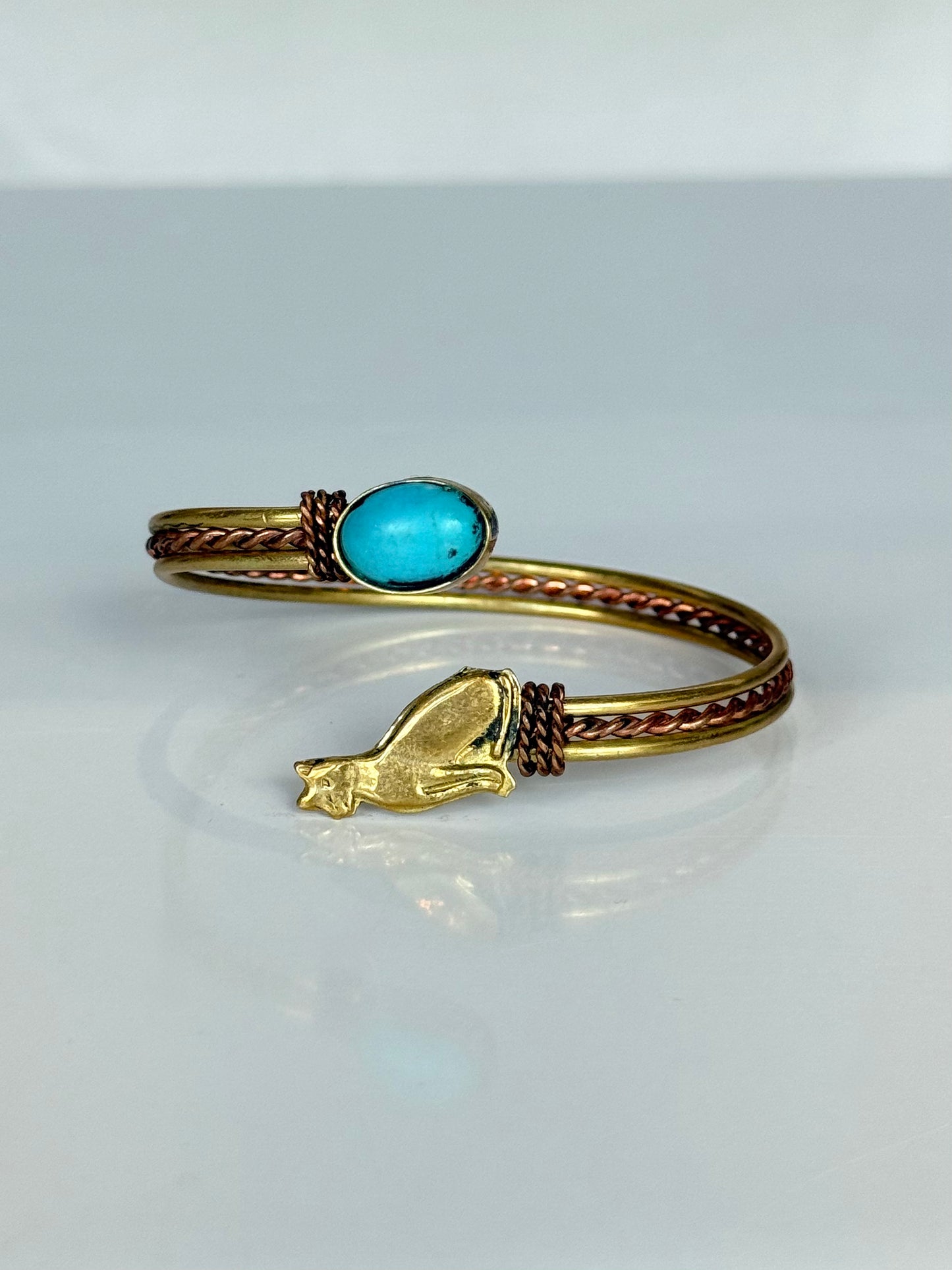 Bastet Stone Bracelet ( Brass )
