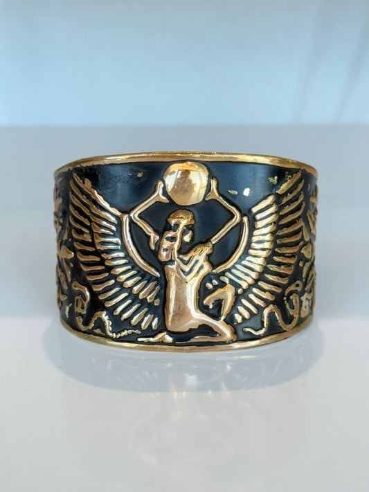 Egyptian Cuff ( Brass ) Black