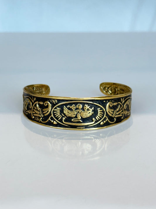 Egyptian Cuff ( Brass ) Black