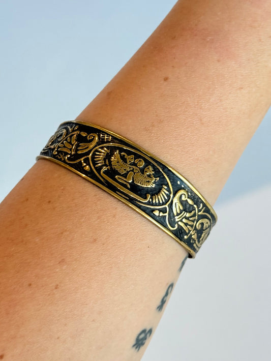 Egyptian Cuff ( Brass ) Black