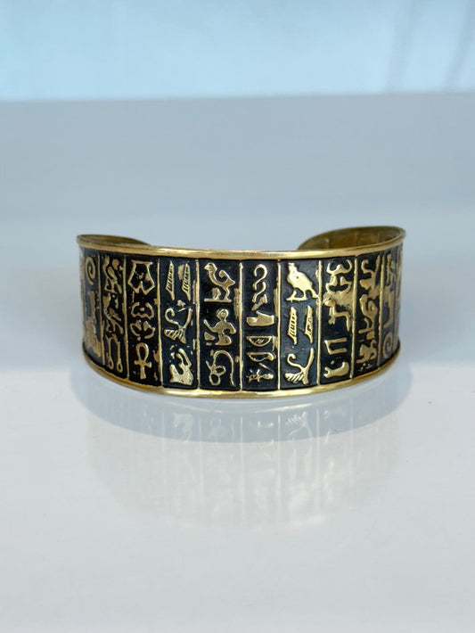 Egyptian Cuff ( Brass ) Black