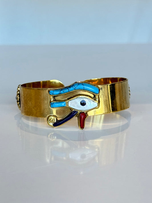 Ojo de Horus Cuff ( Brass )