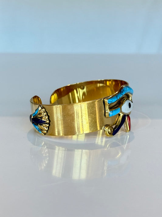 Ojo de Horus Cuff ( Brass )
