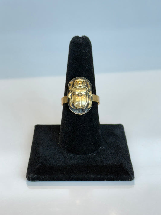 Scarab Ring ( Ajustable Size ) Brass
