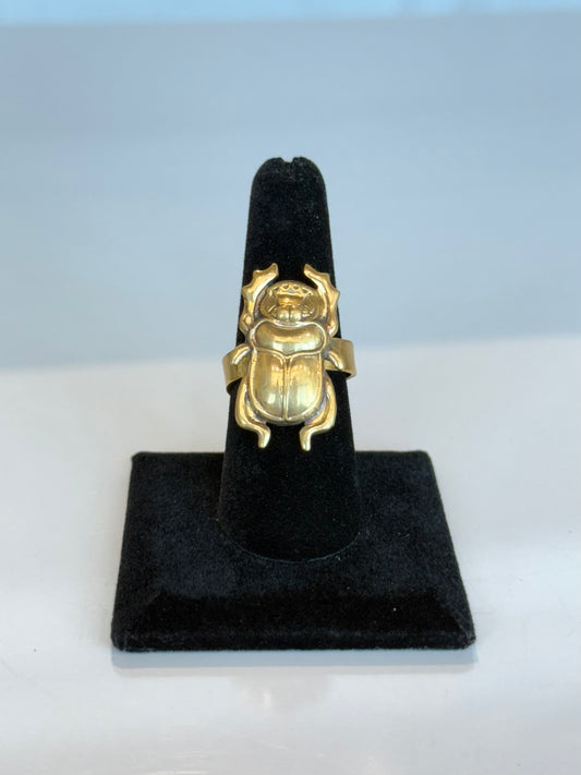 Scarab Ring ( Adjustable Size ) Brass