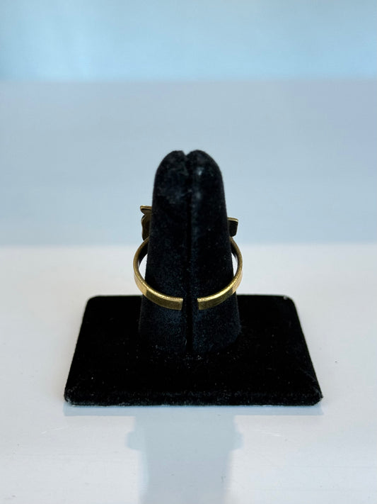 Ojo de Horus Ring ( Adjustable Size ) Brass