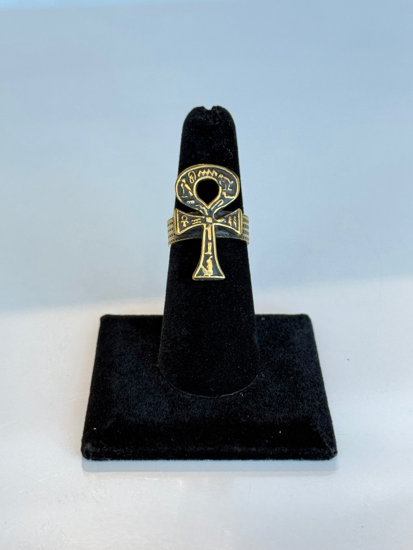 Ankh Ring ( Adjustable Size ) Brass