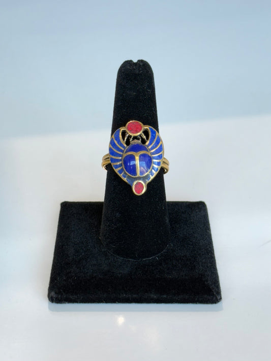 Scarab Ring ( Adjustable Size ) Brass