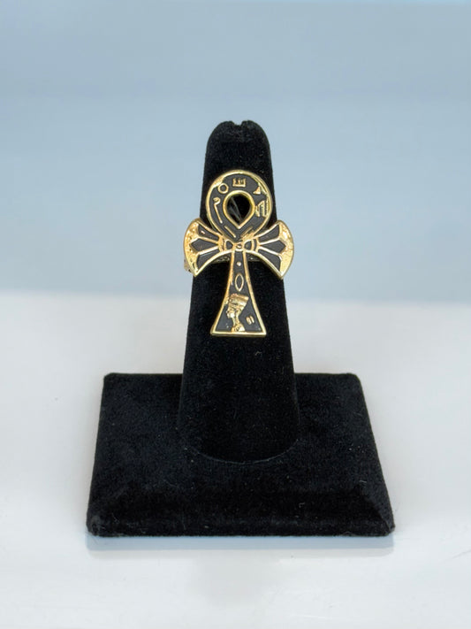 Ankh Ring ( Adjustable Size ) Brass