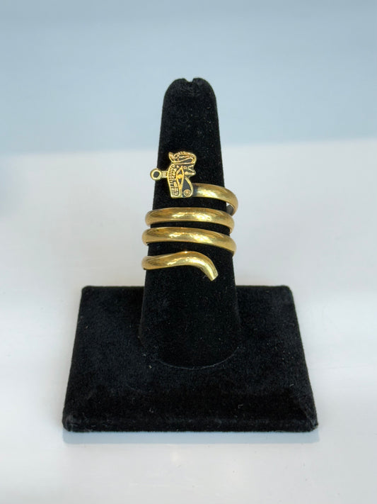 Ojo de Horus Ring ( Adjustable Size ) Brass