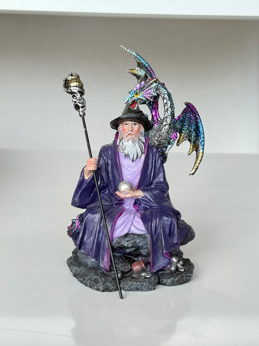 Merlin with Dragon  Figure