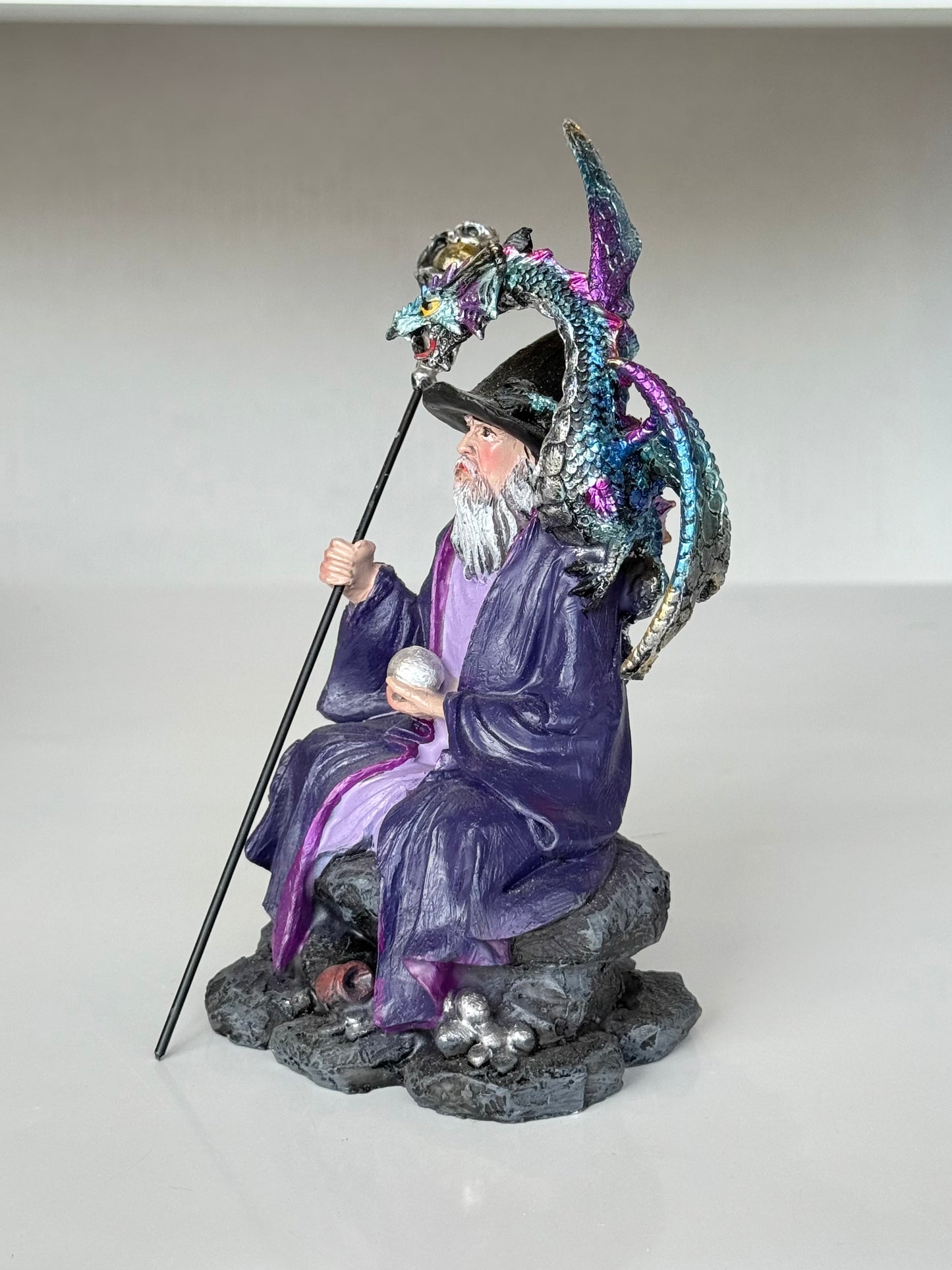 Merlin with Dragon  Figure