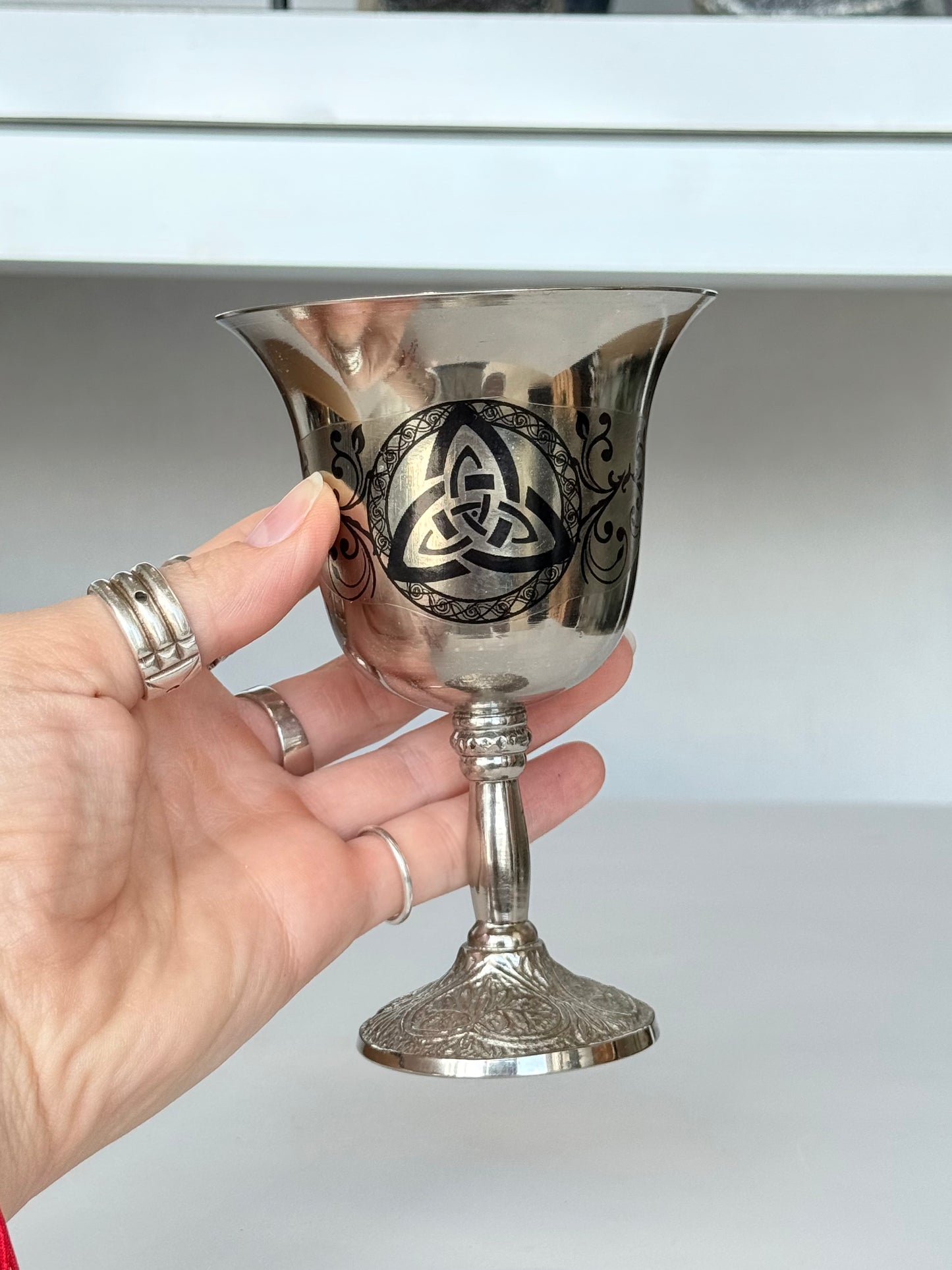 Chalice with Triquetra Symbol