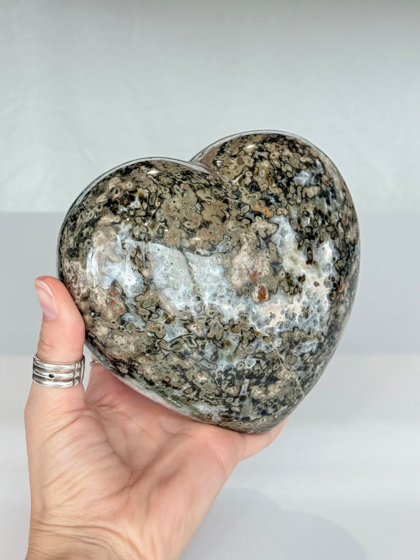 Ocean Jasper Heart ( Madagascar )