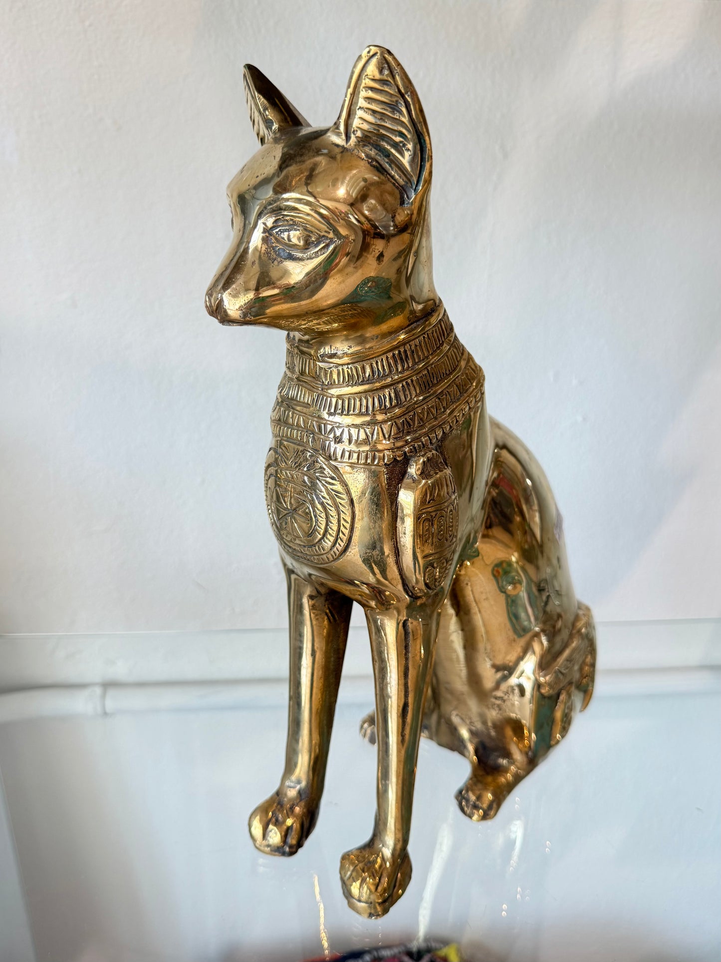 Egyptian Bastet Brass Statue | Estatua Egipcia de Bastet en Latón