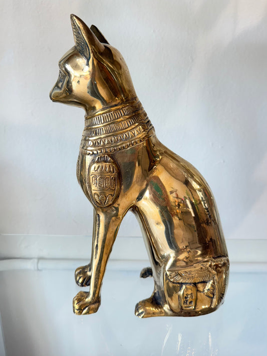 Egyptian Bastet Brass Statue | Estatua Egipcia de Bastet en Latón