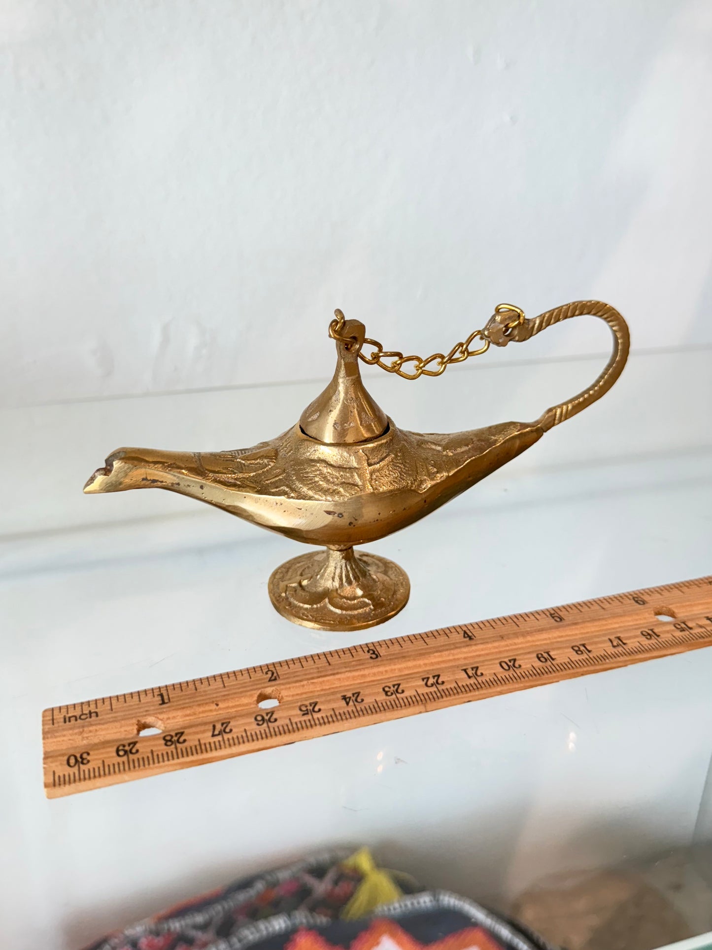 Egyptian Brass Genie Lamp | Lámpara del Genio Egipcia de Latón