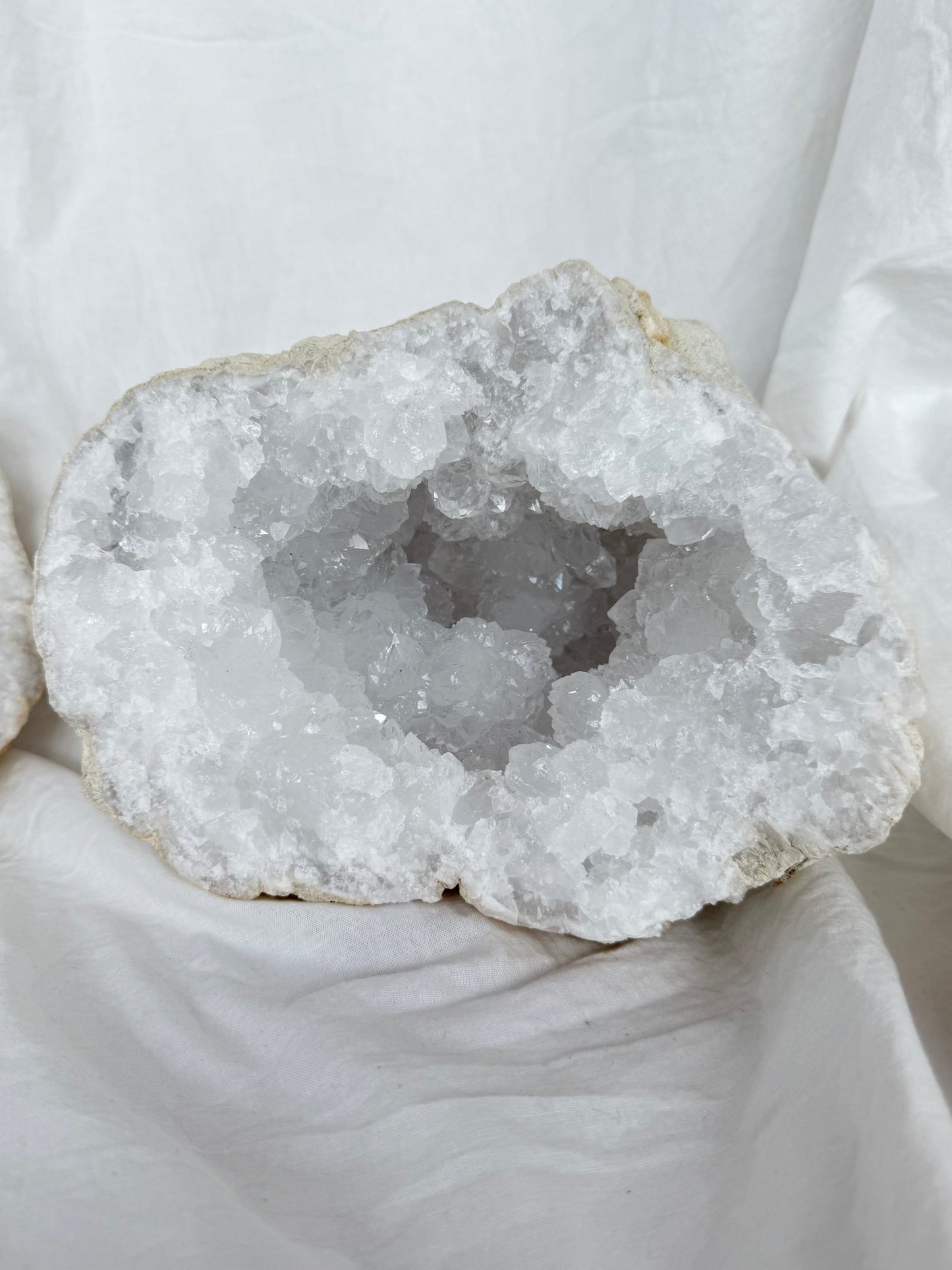 Clear Quartz Geode - Set of Two ( Morroco )