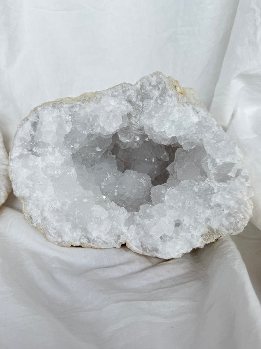 Clear Quartz Geode - Set of Two ( Morroco )