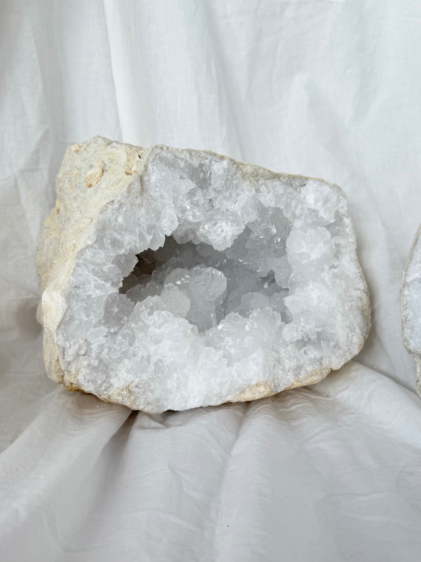 Clear Quartz Geode - Set of Two ( Morroco )