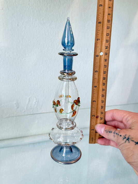 Egyptian Hand-Blown Glass Bottle