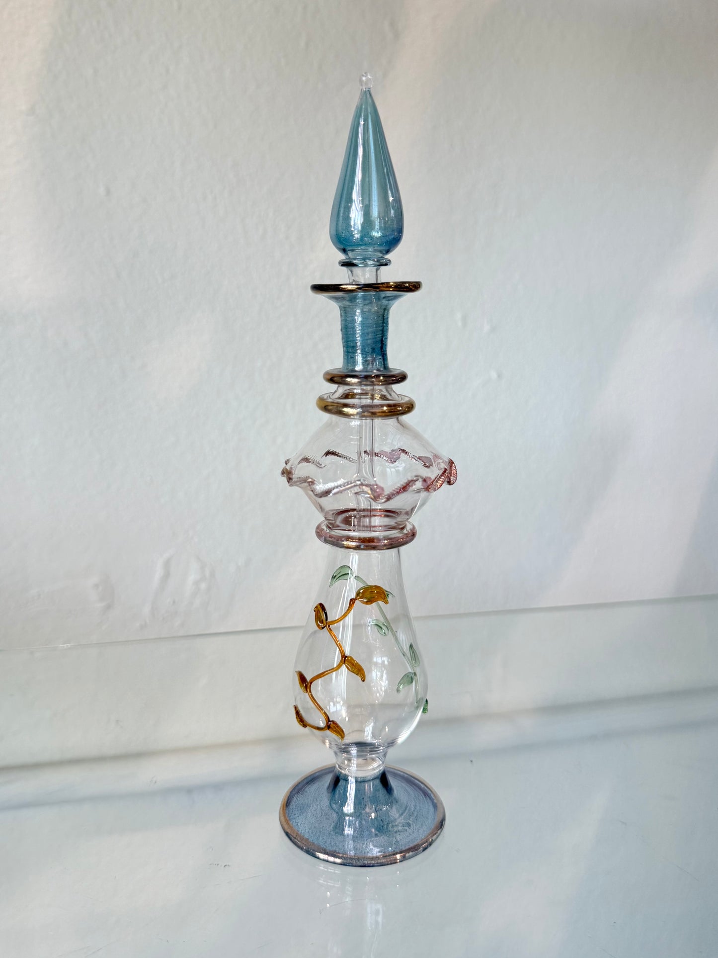 Egyptian Hand-Blown Glass Bottle