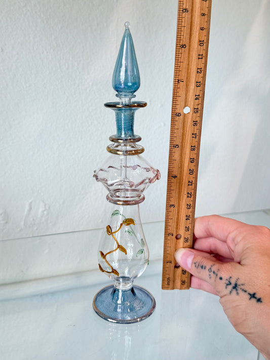 Egyptian Hand-Blown Glass Bottle