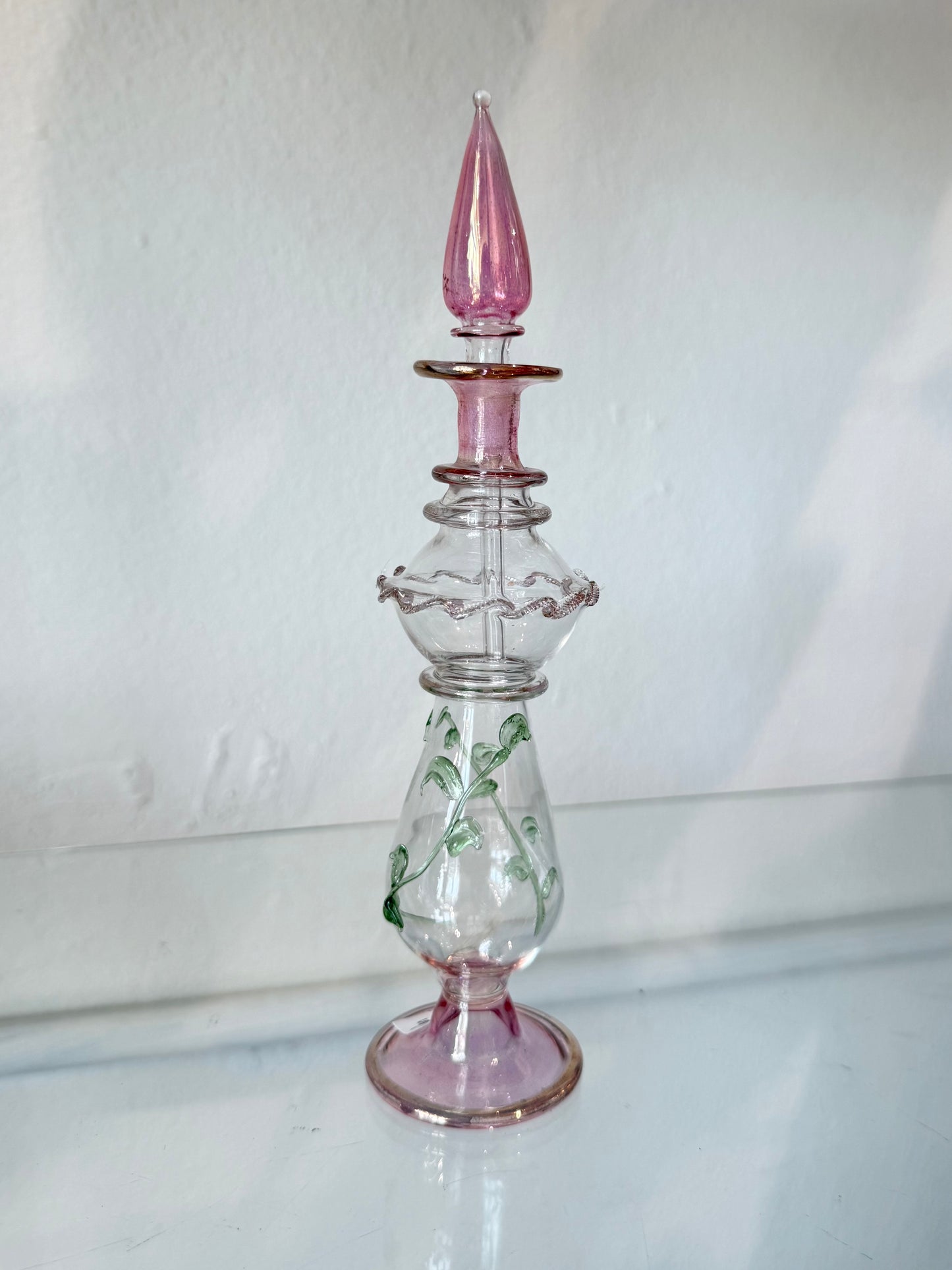 Egyptian Hand-Blown Glass Bottle