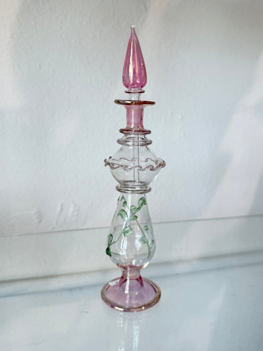 Egyptian Hand-Blown Glass Bottle