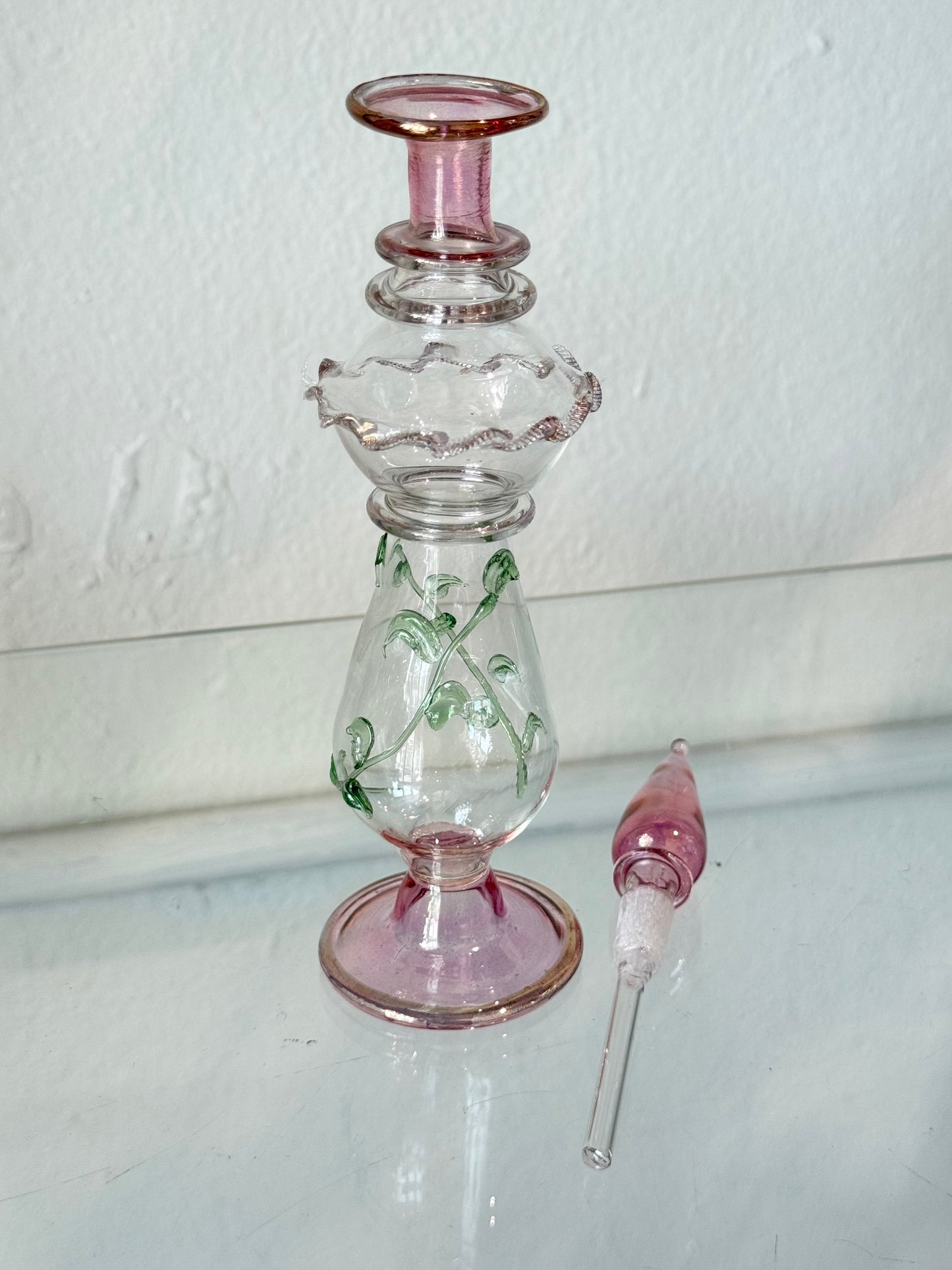 Egyptian Hand-Blown Glass Bottle