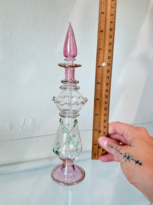 Egyptian Hand-Blown Glass Bottle