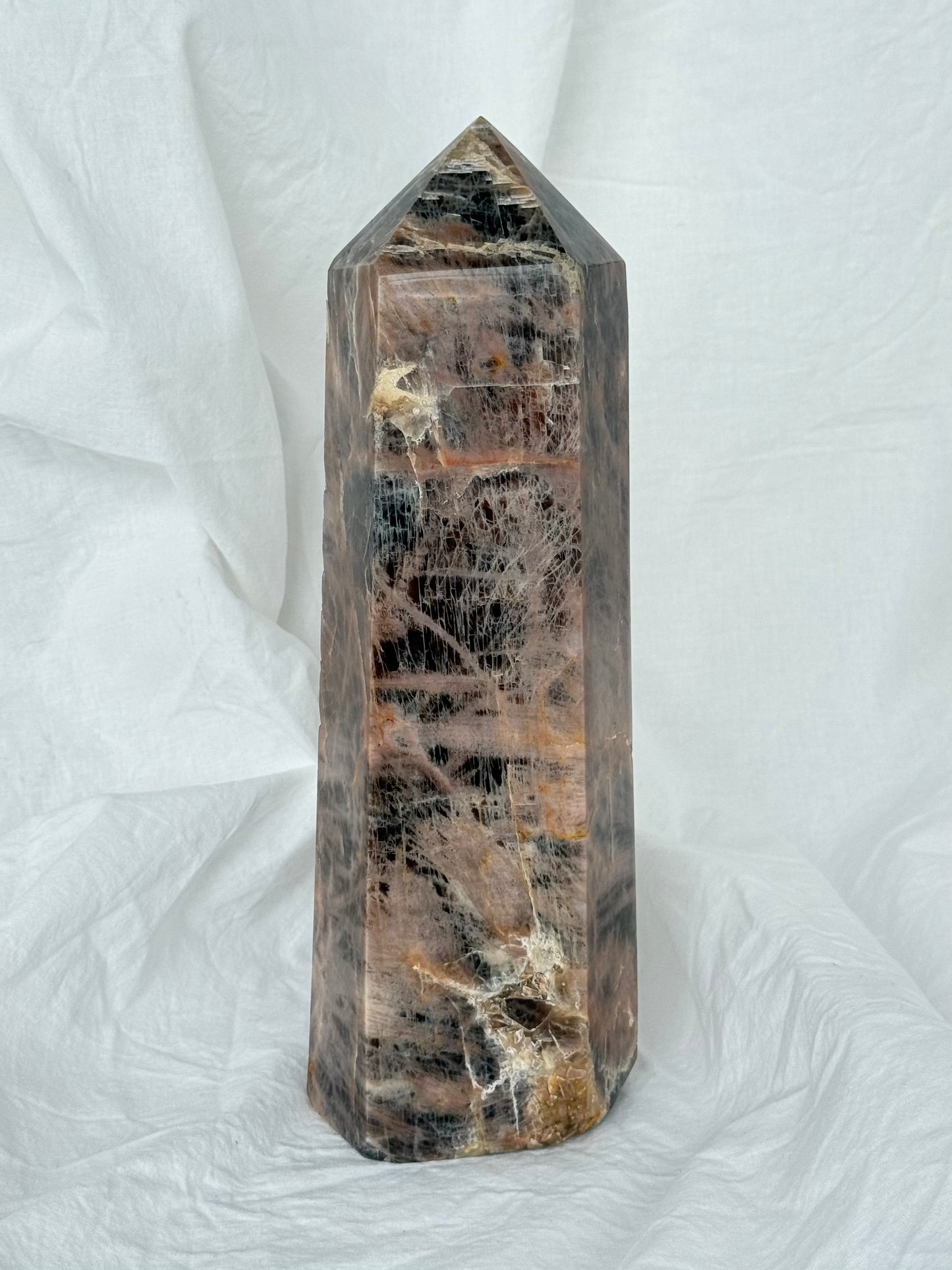 Grey Moonstone Obelisk ( Madagascar )