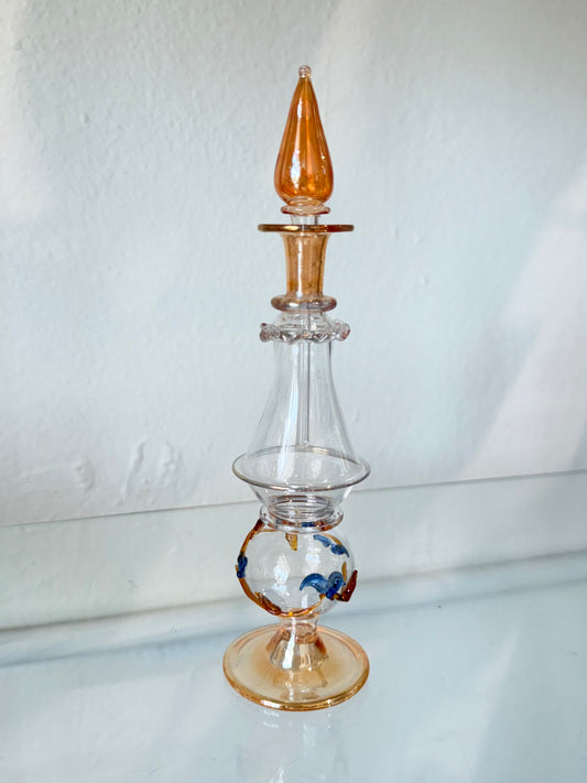 Egyptian Hand-Blown Glass Bottle