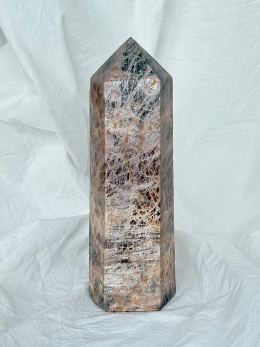 Grey Moonstone Obelisk ( Madagascar )