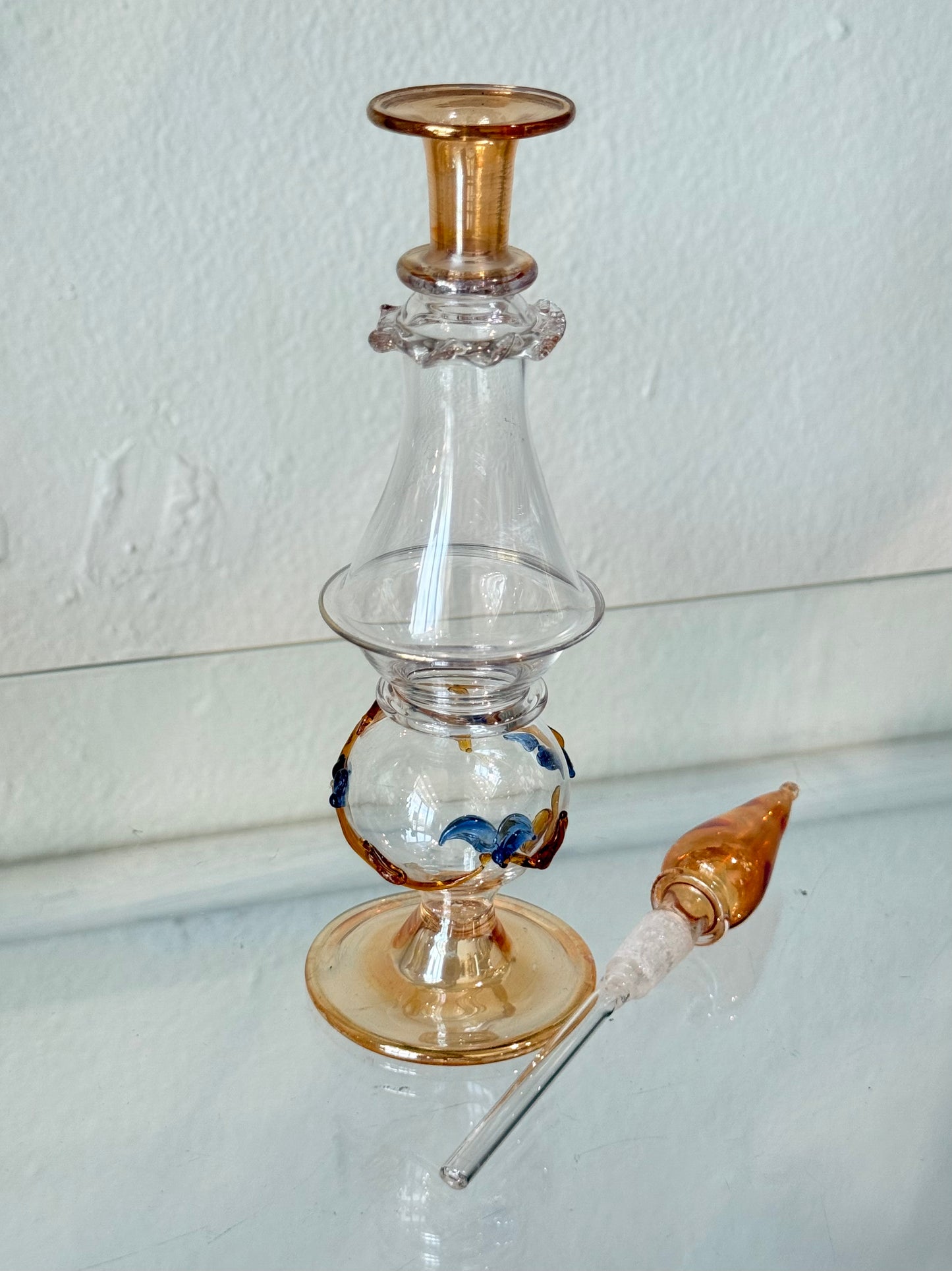 Egyptian Hand-Blown Glass Bottle
