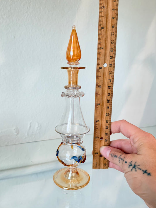 Egyptian Hand-Blown Glass Bottle