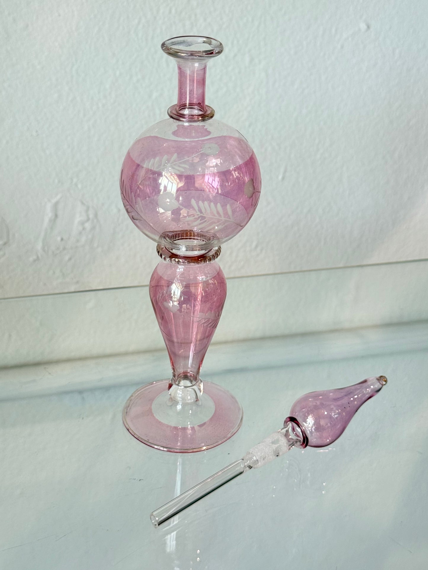 Egyptian Hand-Blown Glass Bottle