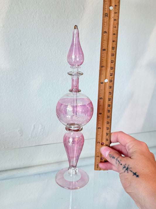 Egyptian Hand-Blown Glass Bottle