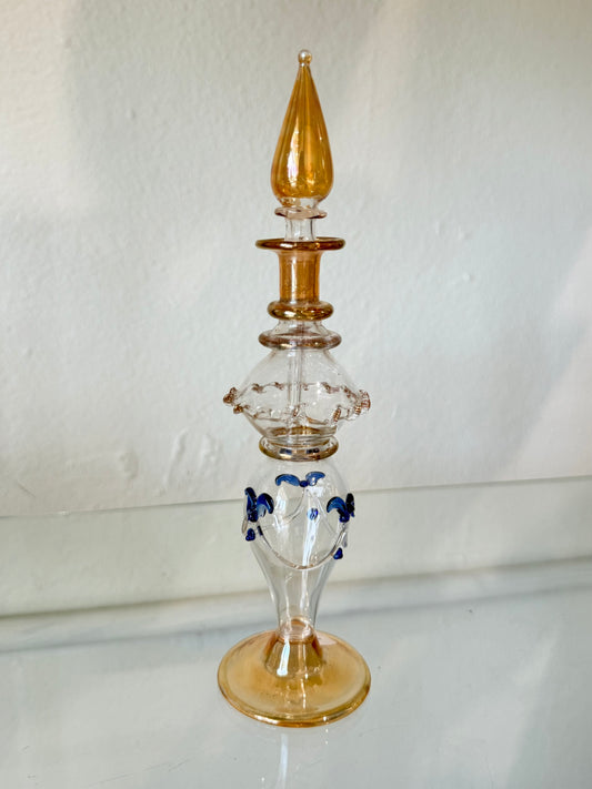 Egyptian Hand-Blown Glass Bottle