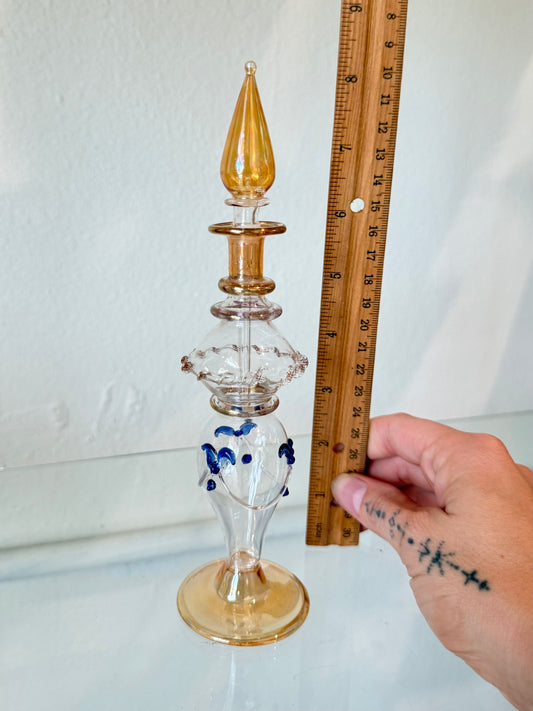 Egyptian Hand-Blown Glass Bottle