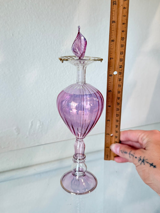 Egyptian Hand-Blown Glass Bottle