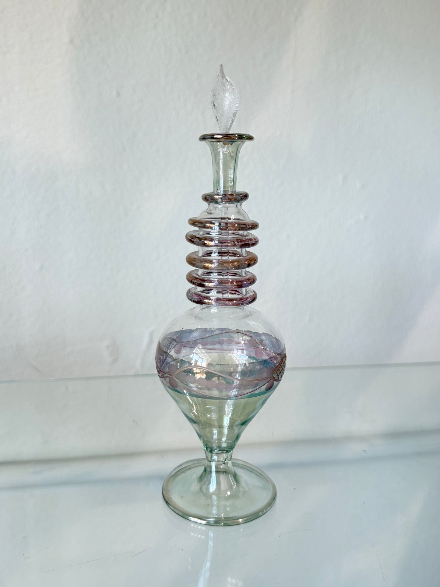 Egyptian Hand-Blown Glass Bottle