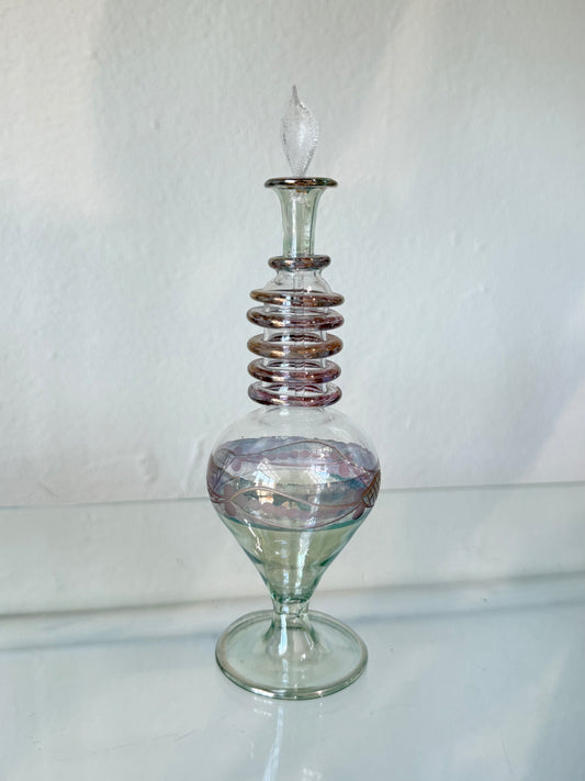 Egyptian Hand-Blown Glass Bottle