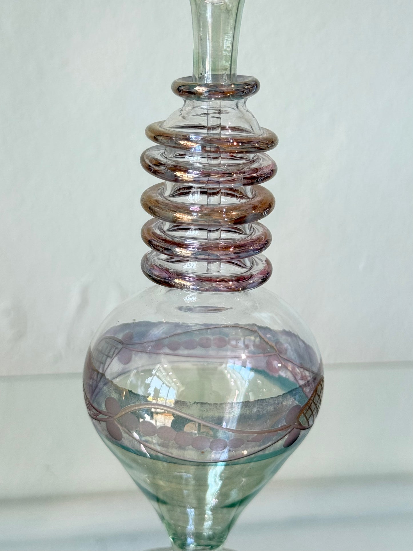 Egyptian Hand-Blown Glass Bottle