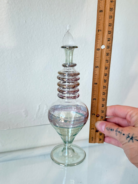 Egyptian Hand-Blown Glass Bottle