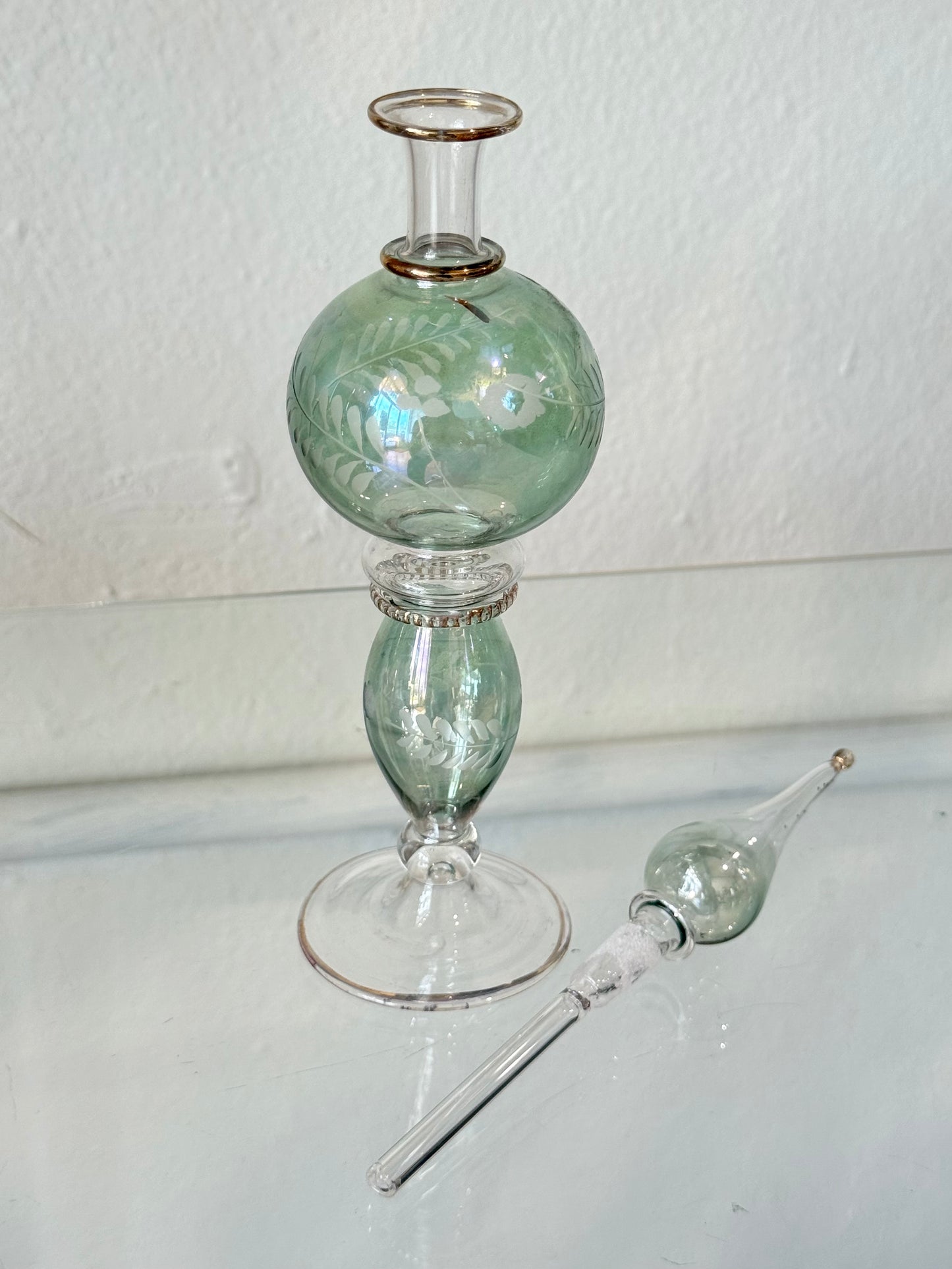 Egyptian Hand-Blown Glass Bottle